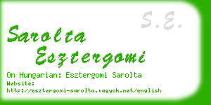 sarolta esztergomi business card